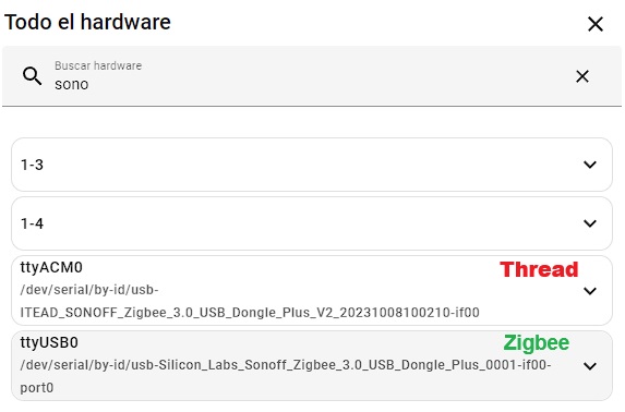 hardware_sonoff_ZBDongle sobre Thread_HA